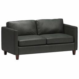 Amazon Brand – Stone & Beam Andover Leather Loveseat Sofa, 67