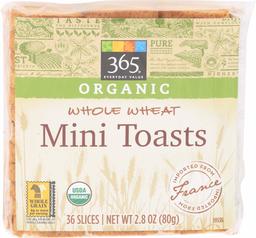 365 Everyday Value, Organic Whole Wheat Mini Toast , 2.8 oz