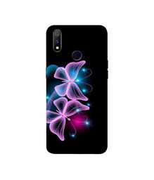 Amazon Brand - Solimo Designer Butterflies Neon Light 3D Printed Hard Back Case Mobile Cover for Realme 3 Pro