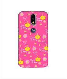 Amazon Brand - Solimo Designer Little Princess Pattern 3D Printed Hard Back Case Mobile Cover for Motorola Moto G4 Plus (with Logo Cut)