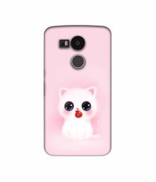 Amazon Brand - Solimo Designer Kitty 3D Printed Hard Back Case Mobile Cover for LG Nexus 5X