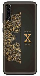 Amazon Brand - Solimo Designer Black Pattern Alphabet-X 3D Printed Hard Back Case Mobile Cover for Samsung Galaxy A50s