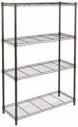 Amazon Basic 4-Tier Unit Shelf Metal Wire Rack, Black