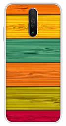 Amazon Brand - Solimo Designer Multicolor Horizontal Wooden Pattern Printed Soft Back Case Mobile Cover for Poco X2 / Xiaomi Redmi K30