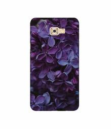 Amazon Brand - Solimo Designer Purple Flowers 3D Printed Hard Back Case Mobile Cover for Samsung Galaxy C7 Pro