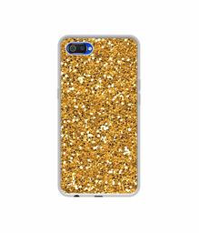 Amazon Brand - Solimo Designer Golden Sparkle UV Printed Soft Back Case Mobile Cover for Realme C2