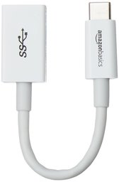 Amazon Basics - Adaptador USB Tipo C a USB 3.1 Gen1 Hembra (renovado), 10 Unidades, Blanco