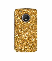 Amazon Brand - Solimo Designer Golden Sparkle UV Printed Soft Back Case Mobile Cover for Motorola Moto G5 Plus