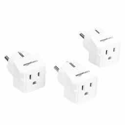 AmazonBasics Travel Plug Adapter Type E/F, Europe - France, Germany, Greece, Hungary, Iceland, The Netherlands, Norway, Poland, Portugal, Romania and Spain