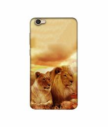 Amazon Brand - Solimo Designer Lion with Lioness 3D Printed Hard Back Case Mobile Cover for Vivo V5