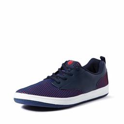 Amazon Brand - Symbol Men's Navy/Red Synthetic Sneakers-6 UK/India (40 EU) (AZ-YS-393B)