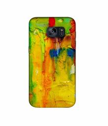 Amazon Brand - Solimo Designer Yellow and Green Paint 3D Printed Hard Back Case Mobile Cover for Samsung Galaxy S7 Edge