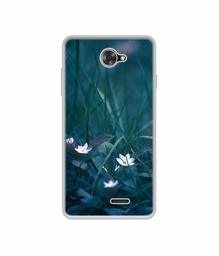 Amazon Brand - Solimo Designer White Flower UV Printed Soft Back Case Mobile Cover for Panasonic P71