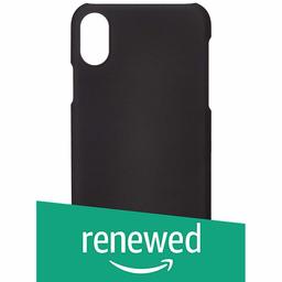 (Renewed) Amazon Brand - Solimo Mobile Cover (Hard Back & Slim) for iPhone X (Black)