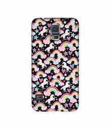 Amazon Brand - Solimo Designer Unicorn Texture 3D Printed Hard Back Case Mobile Cover for Samsung Galaxy S5 i9600