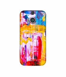 Amazon Brand - Solimo Designer Multicolor Canvas Paint 3D Printed Hard Back Case Mobile Cover for HTC One M8