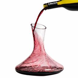 Handmade Glass Wine Decanter, Transparent, 1.1 L ...