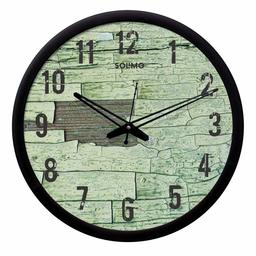 Amazon Brand - Solimo 12-inch Wall Clock - Desginer (Silent Movement, Black Frame)