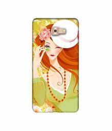 Amazon Brand - Solimo Designer Lady with Hat 3D Printed Hard Back Case Mobile Cover for Samsung Galaxy C9 Pro