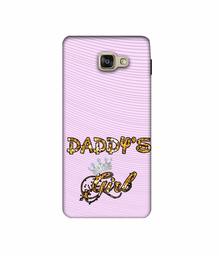 Amazon Brand - Solimo Designer Daddy's Girl in Glitter Pattern 3D Printed Hard Back Case Mobile Cover for Samsung Galaxy A7 (2016)