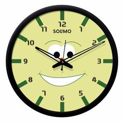 Amazon Brand - Solimo 12-inch Wall Clock -Sunrise Kids (Silent Movement, Black Frame)