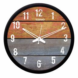 Amazon Brand - Solimo 12-inch Wall Clock - Desginer (Silent Movement, Black Frame)