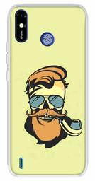 Amazon Brand - Solimo Designer Multicolor Beard Man Brown Printed Soft Back Case Mobile Cover for Tecno Spark Go Plus