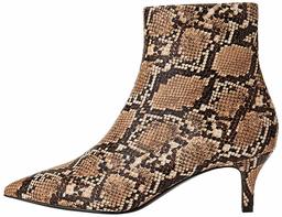 Amazon Brand - find. Women's Kitten Heel Point Toe Animal, Brown Natural Snake), US 6