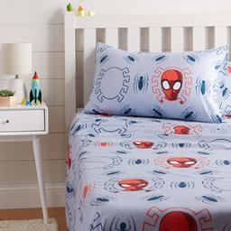 AmazonBasics by Marvel Spiderman Spidey Crawl Bed Sheet Set, Twin