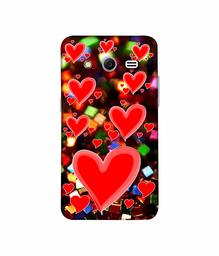 Amazon Brand - Solimo Designer Heart Texture on Glitters 3D Printed Hard Back Case Mobile Cover for Samsung Galaxy Core 2 G355H