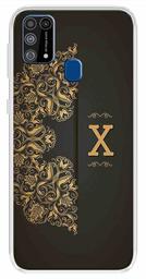 Amazon Brand - Solimo Designer Multicolor Black Pattern Alphabet-X Printed Soft Back Case Mobile Cover for Samsung Galaxy M31