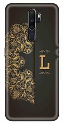 Amazon Brand - Solimo Designer Black Pattern Alphabet-L 3D Printed Hard Back Case Mobile Cover for Oppo A5 (2020)