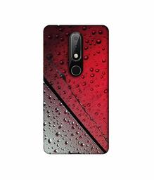 Amazon Brand - Solimo Designer Water Drop On Glass 3D Printed Hard Back Case Mobile Cover for Nokia 6.1 Plus