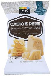 365 Everyday Value, Cacio e Pepe Potato Chips, Three Cheeses & Black Pepper, 10 oz