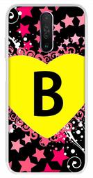 Amazon Brand - Solimo Designer Multicolor Heart Pattern Alphabet-B Printed Soft Back Case Mobile Cover for Poco X2 / Xiaomi Redmi K30