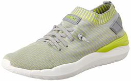 Amazon Brand - Symbol Men's L.Grey/Lime Textile Sneakers-6 UK (AZ-YS-193)