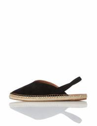 Amazon Brand - find. Women's Slingback Leather Espadrille Slip-On Shoes Black), US 7.5