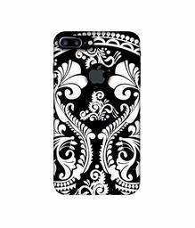 Amazon Brand - Solimo Designer Round White Rangoli 3D Printed Hard Back Case Mobile Cover for Apple iPhone 7 Plus (Logo Cut)