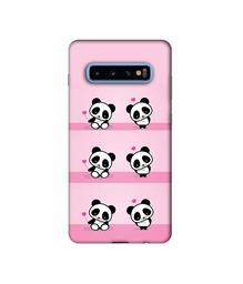 Amazon Brand - Solimo Designer Panda Pattern 3D Printed Hard Back Case Mobile Cover for Samsung Galaxy S10 Plus