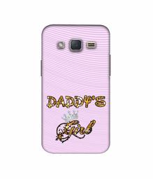 Amazon Brand - Solimo Designer Daddy's Girl in Glitter Pattern 3D Printed Hard Back Case Mobile Cover for Samsung Galaxy J2