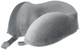 Amazon Brand - Solimo Travel Pillow for Neck, with Memory Foam (Grey)