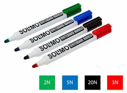 Amazon Brand - Solimo White Board Markers Set (30 pieces, Black-20, Blue-5, Green-2, Red-3)