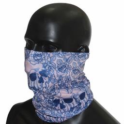 Skull Face Mask Bandana,JSPA Cooling Face Cover Motorcycle Face Mask for Men Women, Skeleton Half Face Mask Sun UV Dust Wind Protection Breathable Rave Face Scarf Neck Gaiter for Biker Riding 4 Pices