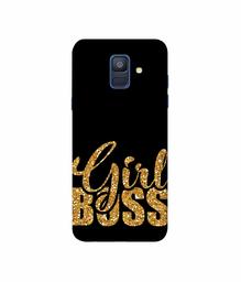 Amazon Brand - Solimo Designer Sparkle Girl Boss 3D Printed Hard Back Case Mobile Cover for Samsung Galaxy A6