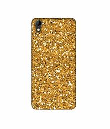 Amazon Brand - Solimo Designer Golden Sparkle 3D Printed Hard Back Case Mobile Cover for HTC Desire 728G