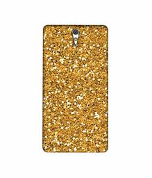 Amazon Brand - Solimo Designer Golden Sparkle 3D Printed Hard Back Case Mobile Cover for Sony Xperia C5 Ultra Dual