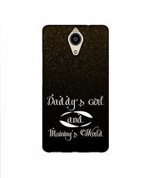 Amazon Brand - Solimo Designer Daddy's Girl and Mummy World UV Printed Soft Back Case Mobile Cover for Panasonic Eluga Ray Max