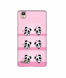 Amazon Brand - Solimo Designer Panda Pattern 3D Printed Hard Back Case Mobile Cover for Oppo F1