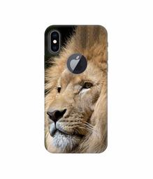 Amazon Brand - Solimo Designer Lion 3D Printed Hard Back Case Mobile Cover for Apple iPhone Xs Max (Logo Cut)