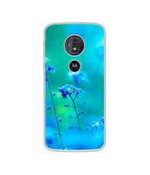 Amazon Brand - Solimo Designer Blue Flower UV Printed Soft Back Case Mobile Cover for Motorola Moto G6 Play/Motorola Moto E5